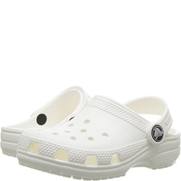 CROCS UNISEX-CHILD CLASSIC CLOGS, WHITE, 6 BIG KID - Picture 1 of 5
